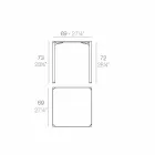 Vondom Quartz outdoor square table of modern design Viadurini