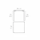 Vondom Quartz outdoor square table of modern design Viadurini