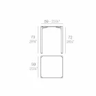 Vondom Quartz outdoor square table of modern design Viadurini