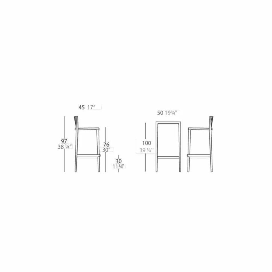 Vondom Spritz garden set table and two white designer stools Viadurini