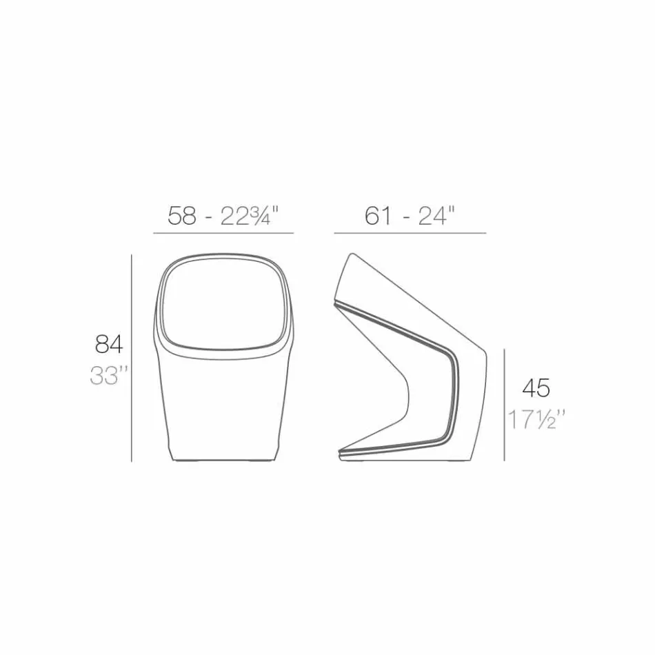 Vondom Ufo garden chair in modern white design Viadurini