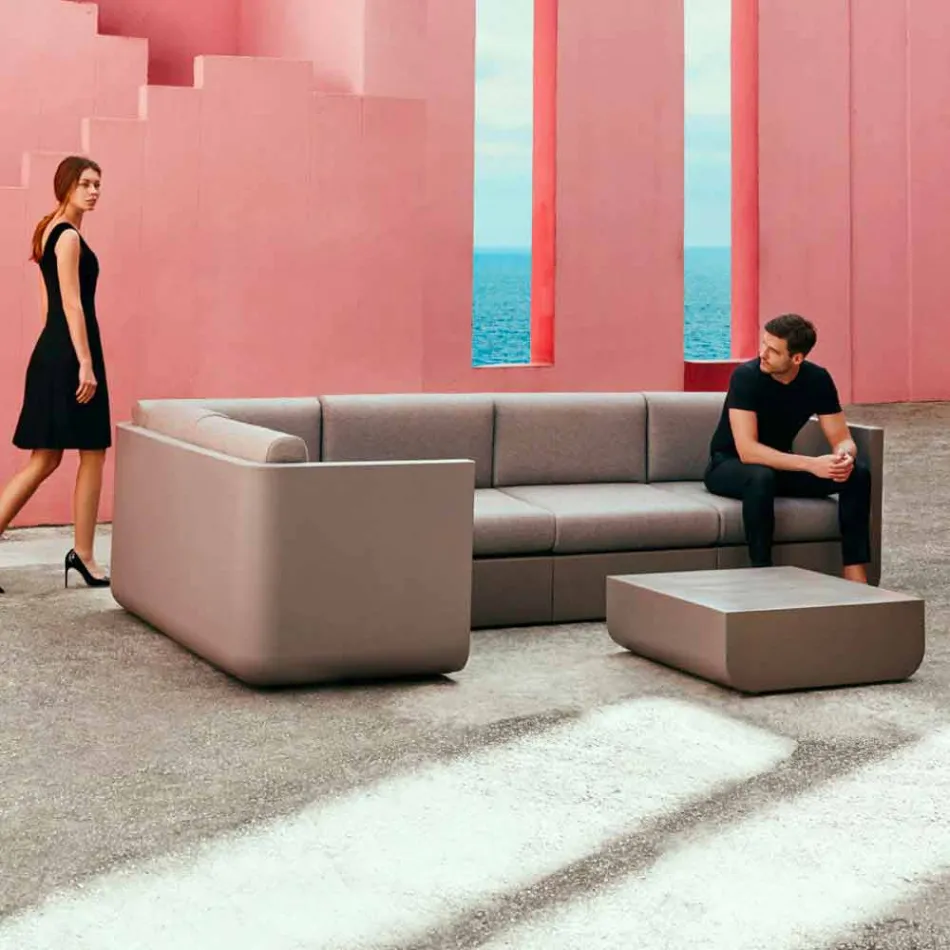 Vondom Ulm composition taupe design garden lounge Viadurini