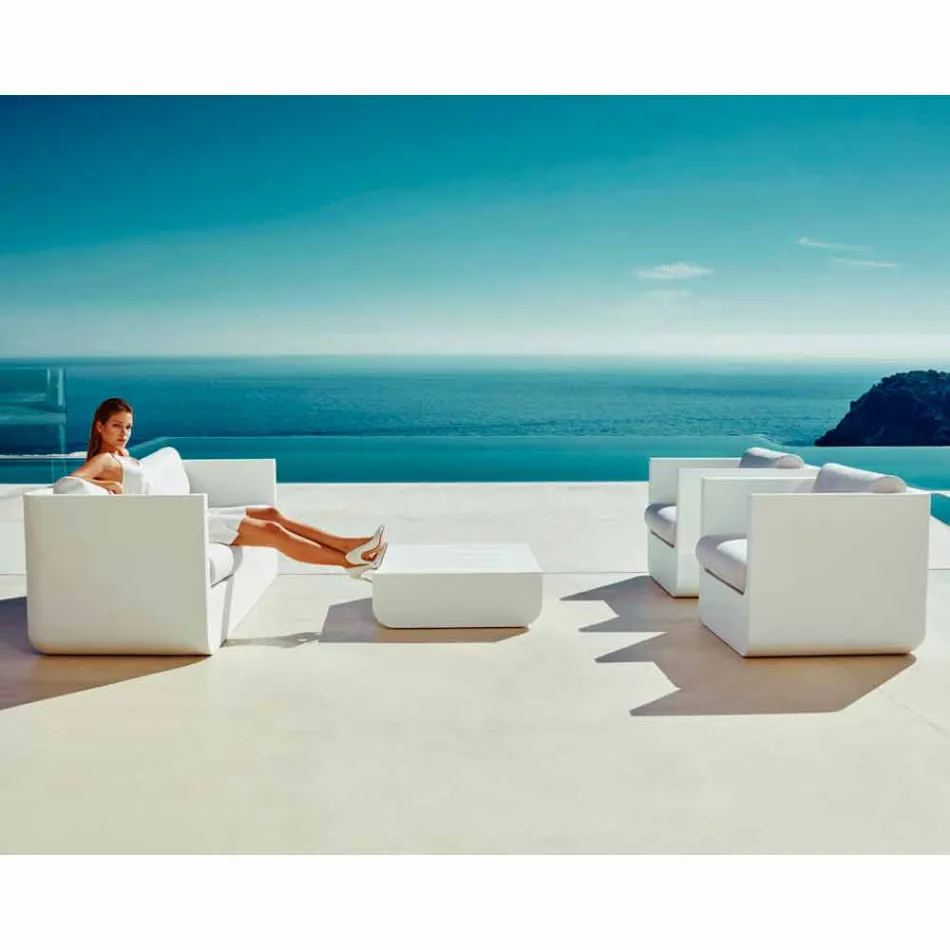 Vondom Ulm outdoor lounge with modern white design Viadurini