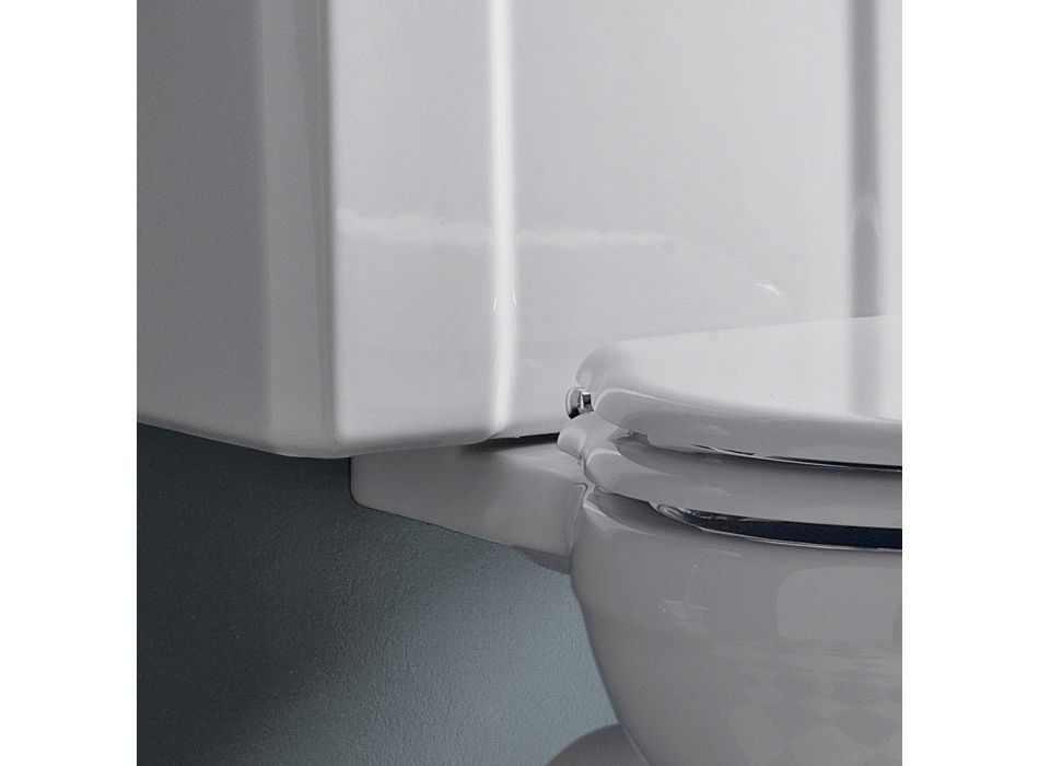 Water Monobloc Classic in White Ceramic with Box Made in Italy - Marwa Viadurini