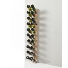 Zia Gaia single-sided floor bottle holder fixed to the wall in wood and steel Viadurini